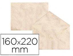 25 sobres 160x220mm. 90g/m² pergamino marmoleado beige